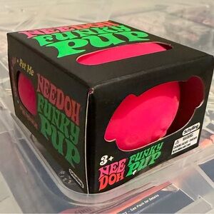Nee Doh Needoh Schylling Funky Pup Dog Pink Stress Sensory Fidget Toy Squeeze